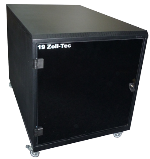 Schwarzes, mobiles Office Rack auch unter dem Tisch platzierbar Office Rack schwarz